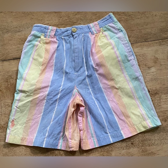 Vintage Polo Ralph Lauren Boy’s Sz 4T Pastel Stripe Cotton Shorts‎ - Picture 1 of 10